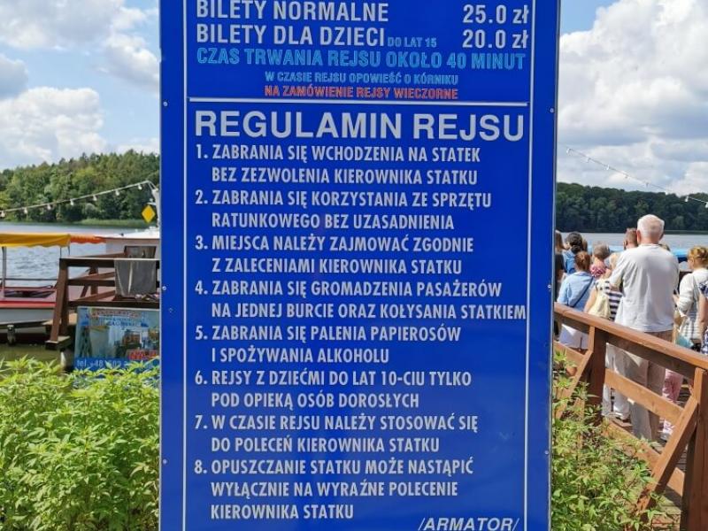 Rejsy statkiem po Jeziorze Kórnickim